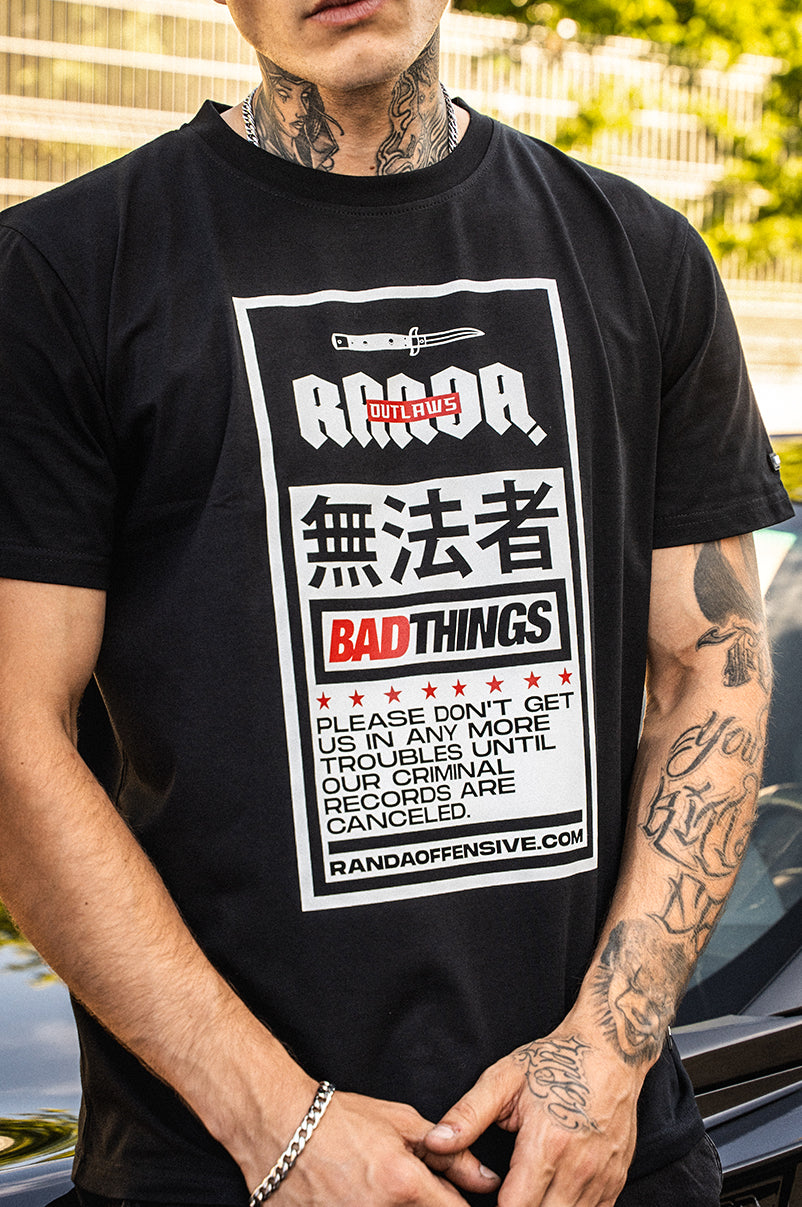 BADTHINGS [BLACK] T-SHIRT – RANDA OFFENSIVE