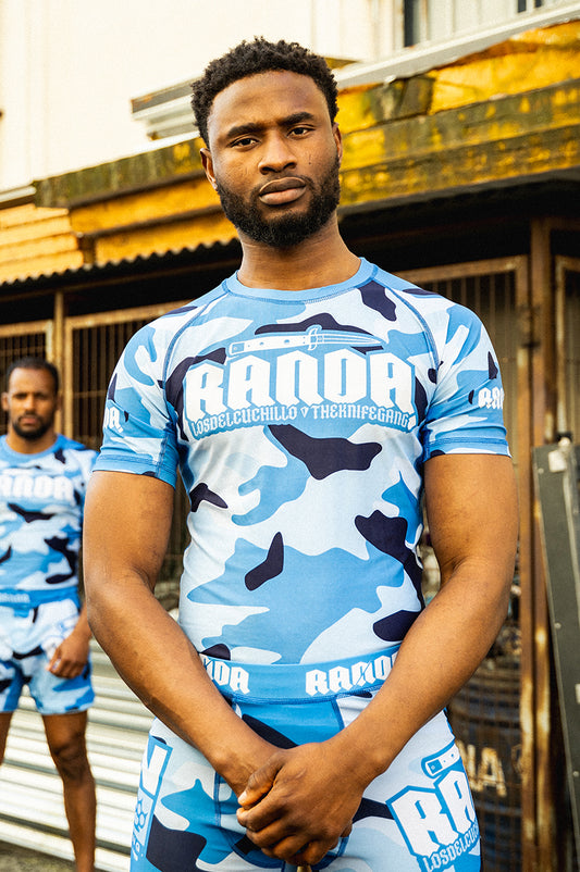 THE KNIFE GANG RASHGUARD [LIGHT BLUECAMO]