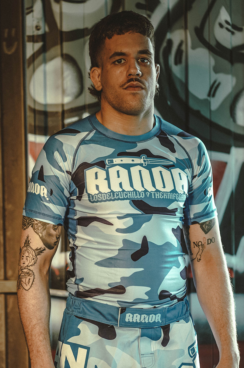 THE KNIFE GANG RASHGUARD [LIGHT BLUECAMO]