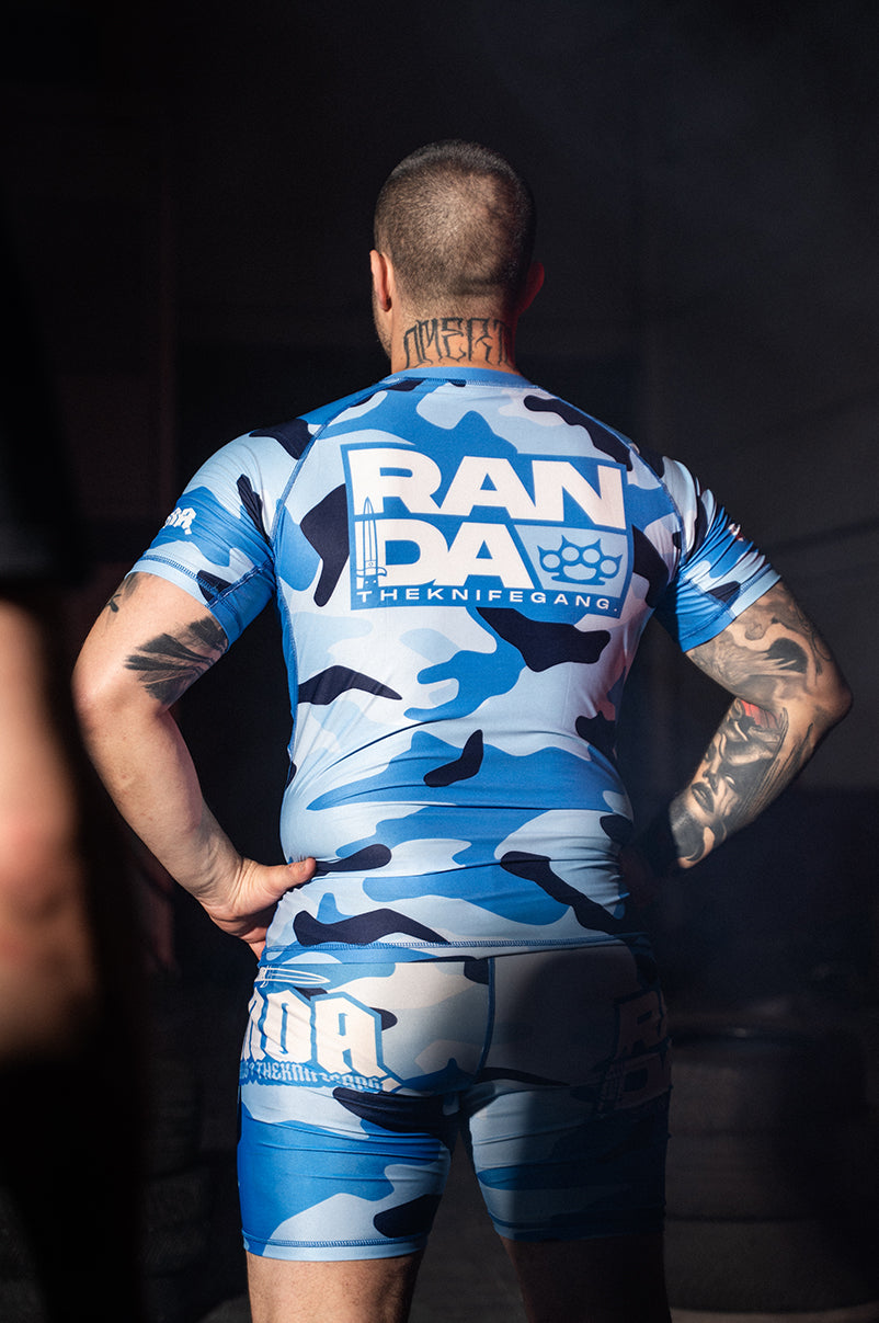 THE KNIFE GANG RASHGUARD [LIGHT BLUECAMO]