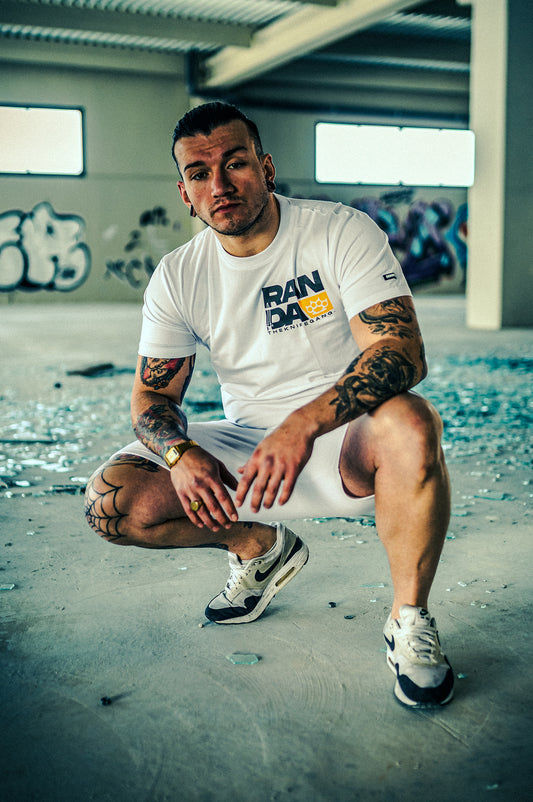 THE KNIFE GANG [WHITE&ORANGE] T-SHIRT