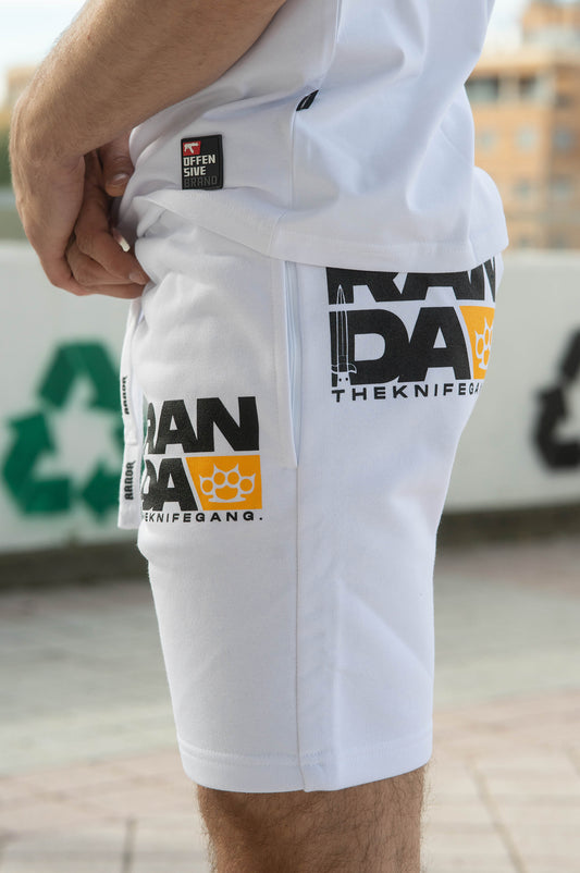 THE KNIFE GANG [WHITE&ORANGE] SHORTS